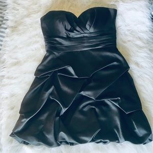 Black Satin David’s Bridal Dress